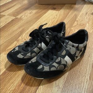 Coach Black and Beige Sneakers